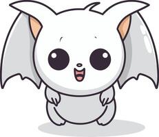 Cute little bat character cartoon illustration. Cute little bat character. vector