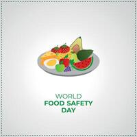 world food safety day on June 7 flat design cover presentation abstract modern publication poster banner and card flat illustration World Food Day vector