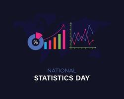 National Statistics Day 29 June holiday concept statistics day banner poster and card world statistics day graph illustration flat illustration vector