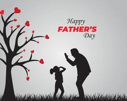 Happy Fathers Day Fathers day concept Template for background with banner poster and card flat illustration flat design vector