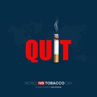 World Tobacco Day, No Smoking Day Social Media Poster Design vector