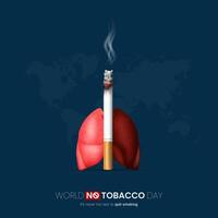 World Tobacco Day, No Smoking Day Social Media Poster Design vector