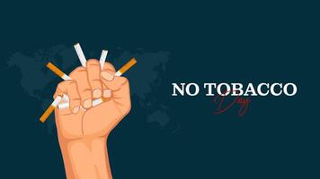 World Tobacco Day, No Smoking Day Social Media Poster Design vector