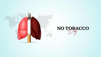 World Tobacco Day, No Smoking Day Social Media Poster Design vector