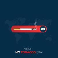 World Tobacco Day, No Smoking Day Social Media Poster Design vector