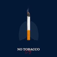 World Tobacco Day, No Smoking Day Social Media Poster Design vector