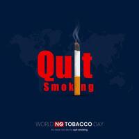 World Tobacco Day, No Smoking Day Social Media Poster Design vector