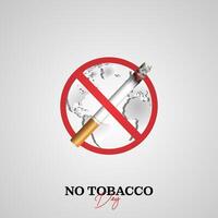 World Tobacco Day, No Smoking Day Social Media Poster Design vector