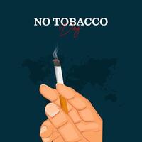 World Tobacco Day, No Smoking Day Social Media Poster Design vector