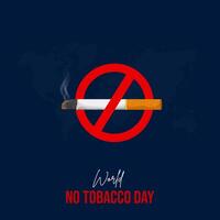 World Tobacco Day, No Smoking Day Social Media Poster Design vector