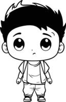 cute boy cartoon design eps10 graphic. vector