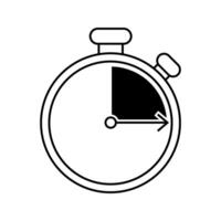 Stopwatch, time measurement device icon vector