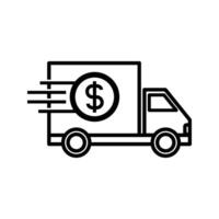 express delivery service, delivery truck icon vector