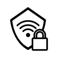 ilustración de Internet seguridad, vpn símbolo icono vector