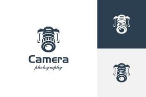 camera photography studio vintage logo design. shutter camera photography logo design template vector