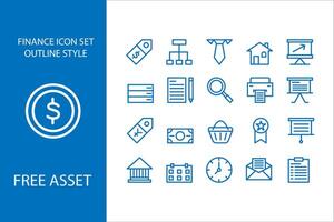 finance icon set design collection vector