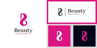 initial letter B for beauty hair salon logo icon design. simple abstract B letters identity logo template vector