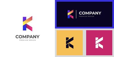 modern letter k logo identity design. initial K brand identity logo symbol vector