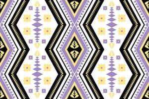 Violet and Yellow flowers fabric seamless pattern vector