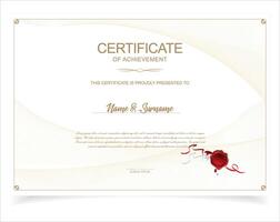 certificado o diploma retro diseño modelo ilustración vector