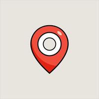 simple shape icon of location point vector