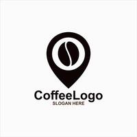 Coffee point logo Premium vector