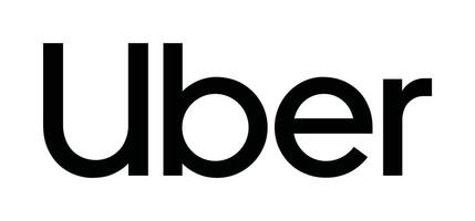 Uber logo. Application for calling and paying for a taxi vector