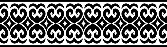 Ethnic border ornament pattern. Geometric oriental seamless pattern. Vintage element illustration. Baroque Floral Aztec tribal. Design for frame, textile, fabric, clothing, carpet, background. vector