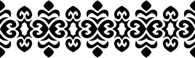 Ethnic border ornament pattern. Geometric oriental seamless pattern. Vintage element illustration. Baroque Floral Aztec tribal. Design for frame, textile, fabric, clothing, carpet, background. vector