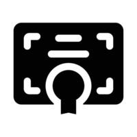 Simple Diploma solid icon. The icon can be used for websites, print templates, presentation templates, illustrations, etc vector