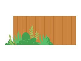 Wooden Fence with Grass Background vector