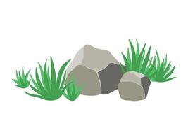 Stone Path with Grass Background vector