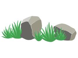 Grass Rock Background vector