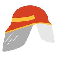 Firefighter helmet illustration vector