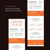 Latest Multipurpose Business One Page Email Marketing Template l Landing Page Design vector