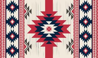 navajo tribal sin costura modelo. nativo americano ornamento. étnico sur occidental decoración estilo. boho geométrico ornamento. sin costura modelo. mexicano frazada, alfombra. tejido alfombra ilustración vector