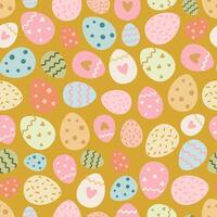 Easter seamless pattern with eggs.Suitable for wallpaper, gift paper, web page background, spring greeting cards. . vector