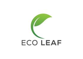 Organic leaf logo . Nature eco Leaf logo vector