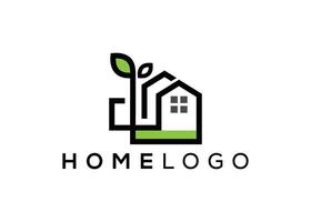 Minimalist Home icon logo. Modern Home real estate logo vector