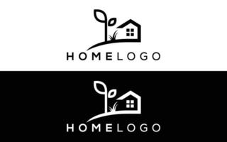 Minimalist Home icon logo. Modern Home real estate logo vector