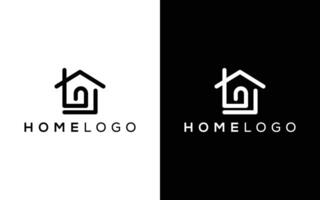 Minimalist Home icon logo. Modern Home real estate logo vector