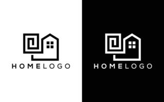 Minimalist Home icon logo. Modern Home real estate logo vector