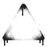 Spray Painted Graffiti triangle icon Sprayed isolated with a white background. vector