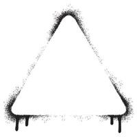 Spray Painted Graffiti triangle icon Sprayed isolated with a white background. vector