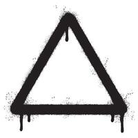 Spray Painted Graffiti triangle icon Sprayed isolated with a white background. vector