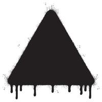 Spray Painted Graffiti triangle icon Sprayed isolated with a white background. vector