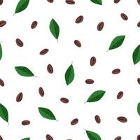 Seamless coffee concept pattern. illustration background of coffee beans. vector