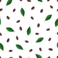Seamless coffee concept pattern. illustration background of coffee beans. vector