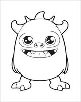 Monster Coloring Pages, Monster illustration vector