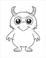 Monster Coloring Pages, Monster illustration vector